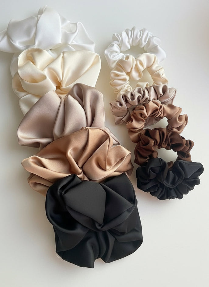 Large 100% Silk Scrunchie