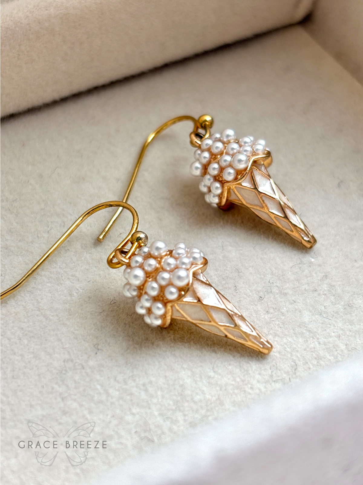 Pearly Ice Cream Earrings