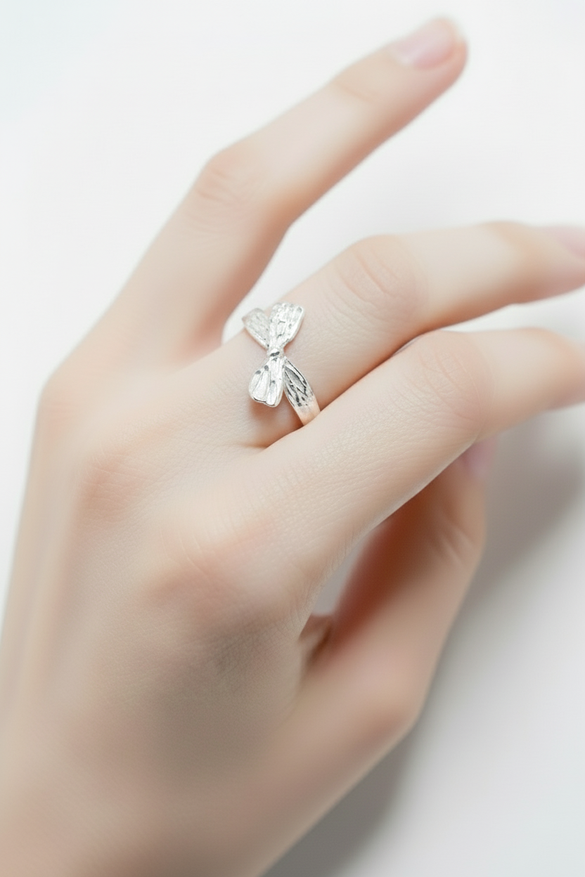 Vintage Lace Solid Silver Adjustable Ring