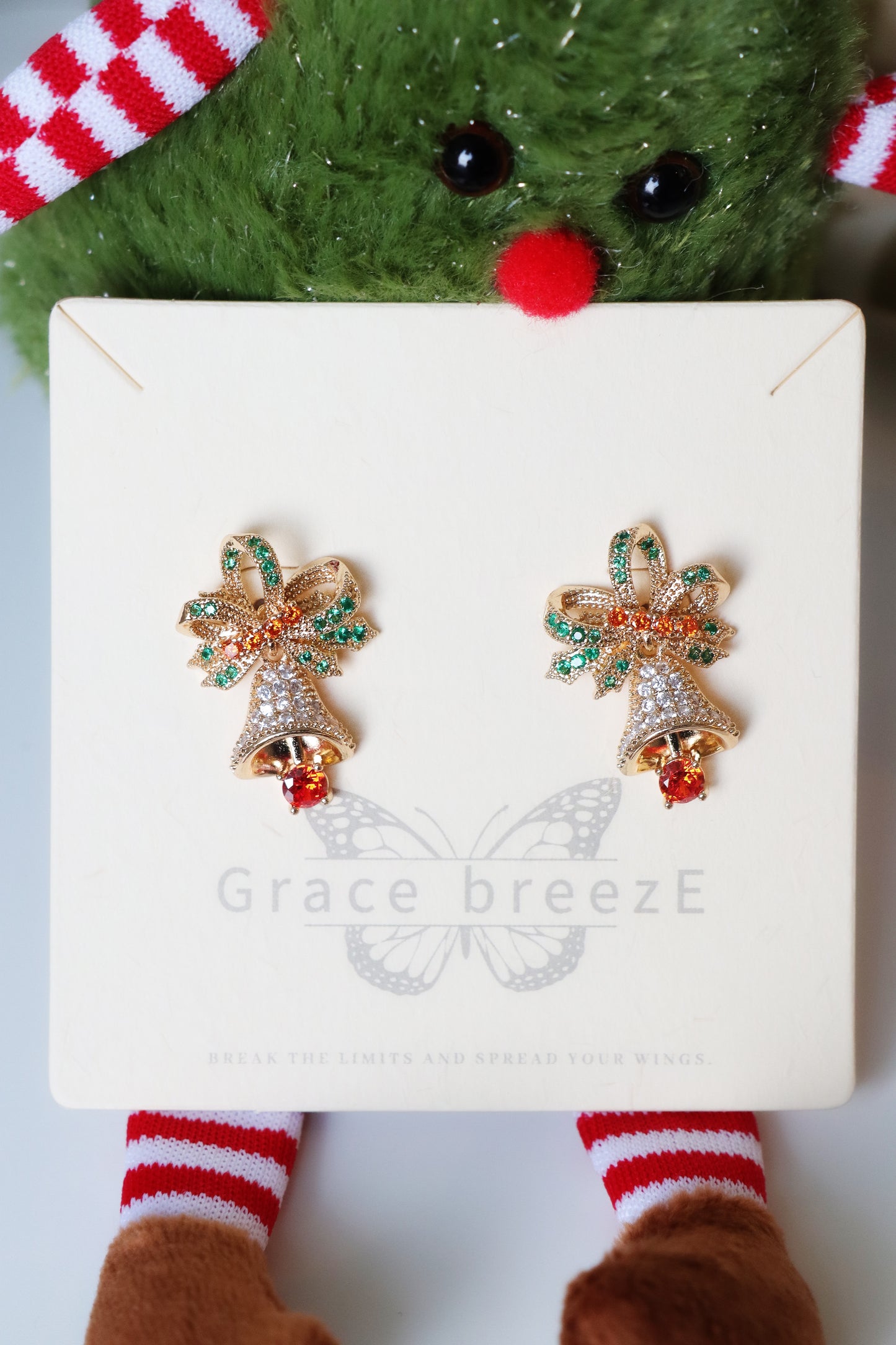 Christmas Encrusted Bell Earrings