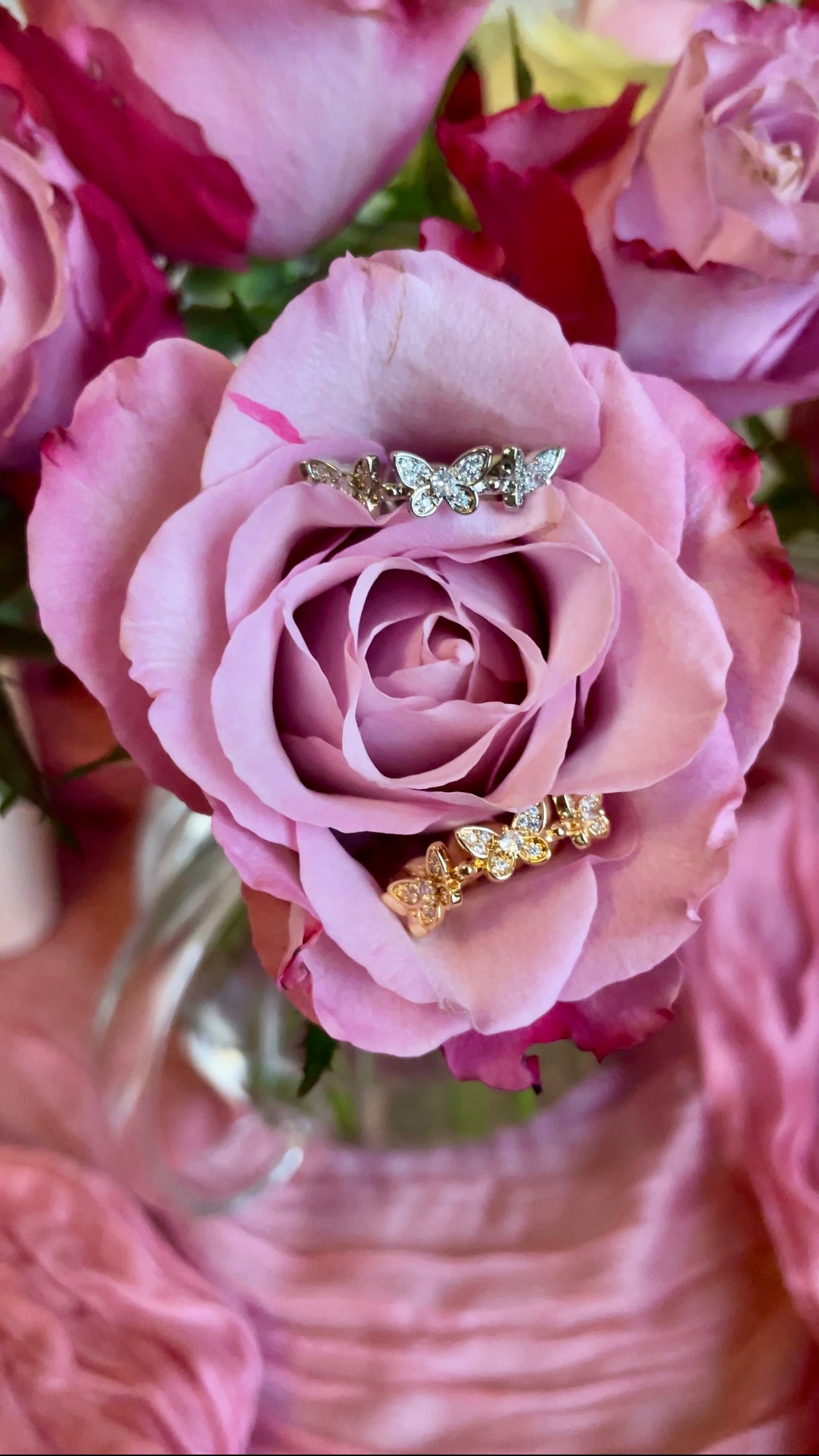 Encrusted Butterfly Ring