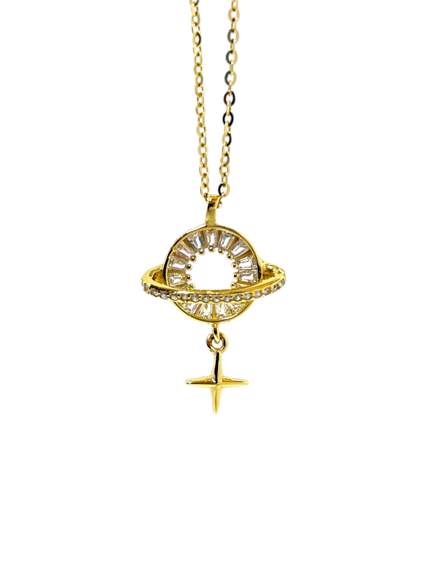 Orbital Pendant Necklace ~ 18k gold vermeil