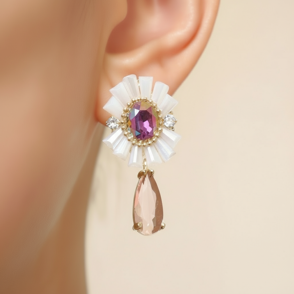 Medal of beauty earrings