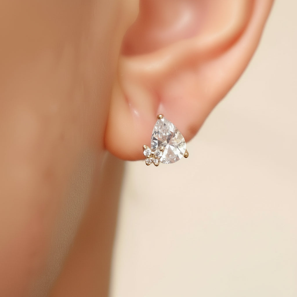 Teardrop Zirconia Earrings