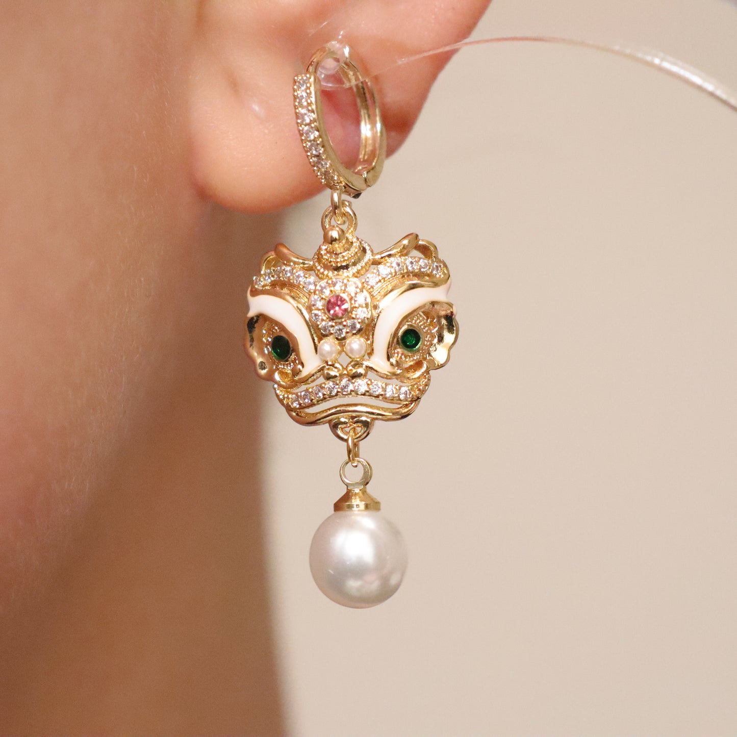 Auspicious Lion Earrings