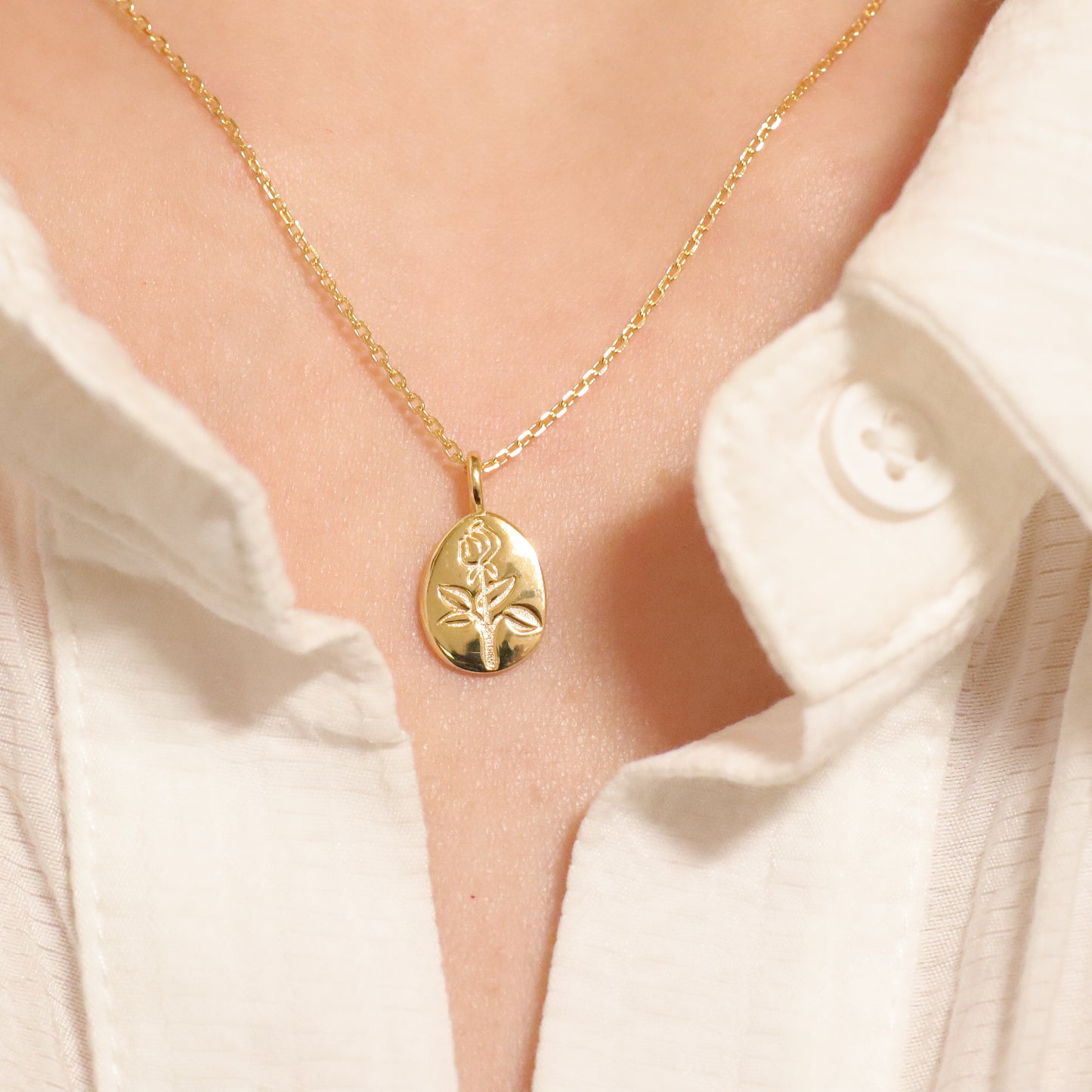 Gold Vermeil Mystic Rose Necklace