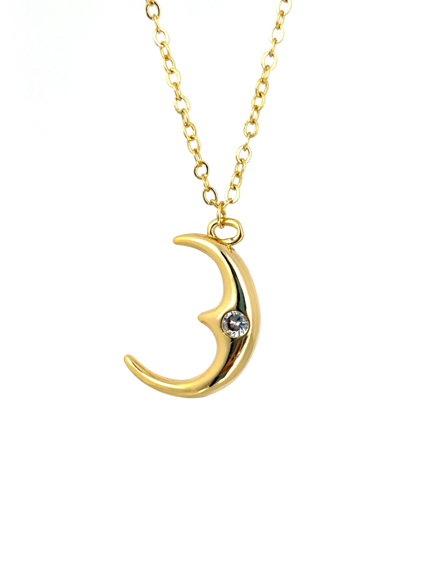 Gold Crescent Moon Necklace