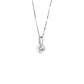 Delicate solid silver with zirconia pendant