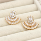 Gold Cascading Sparkle Earrings