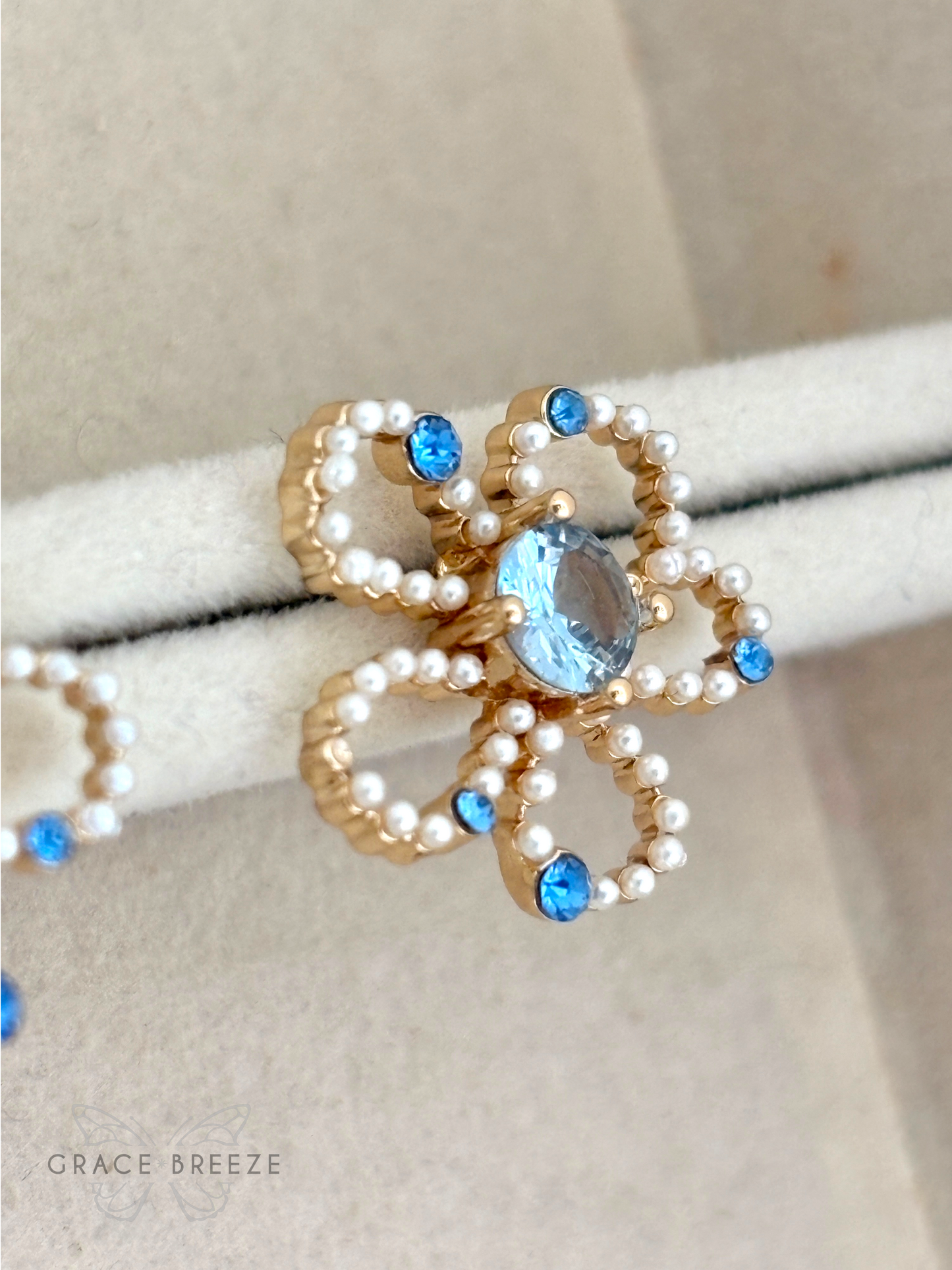 Topaz Blue Blossom Earrings