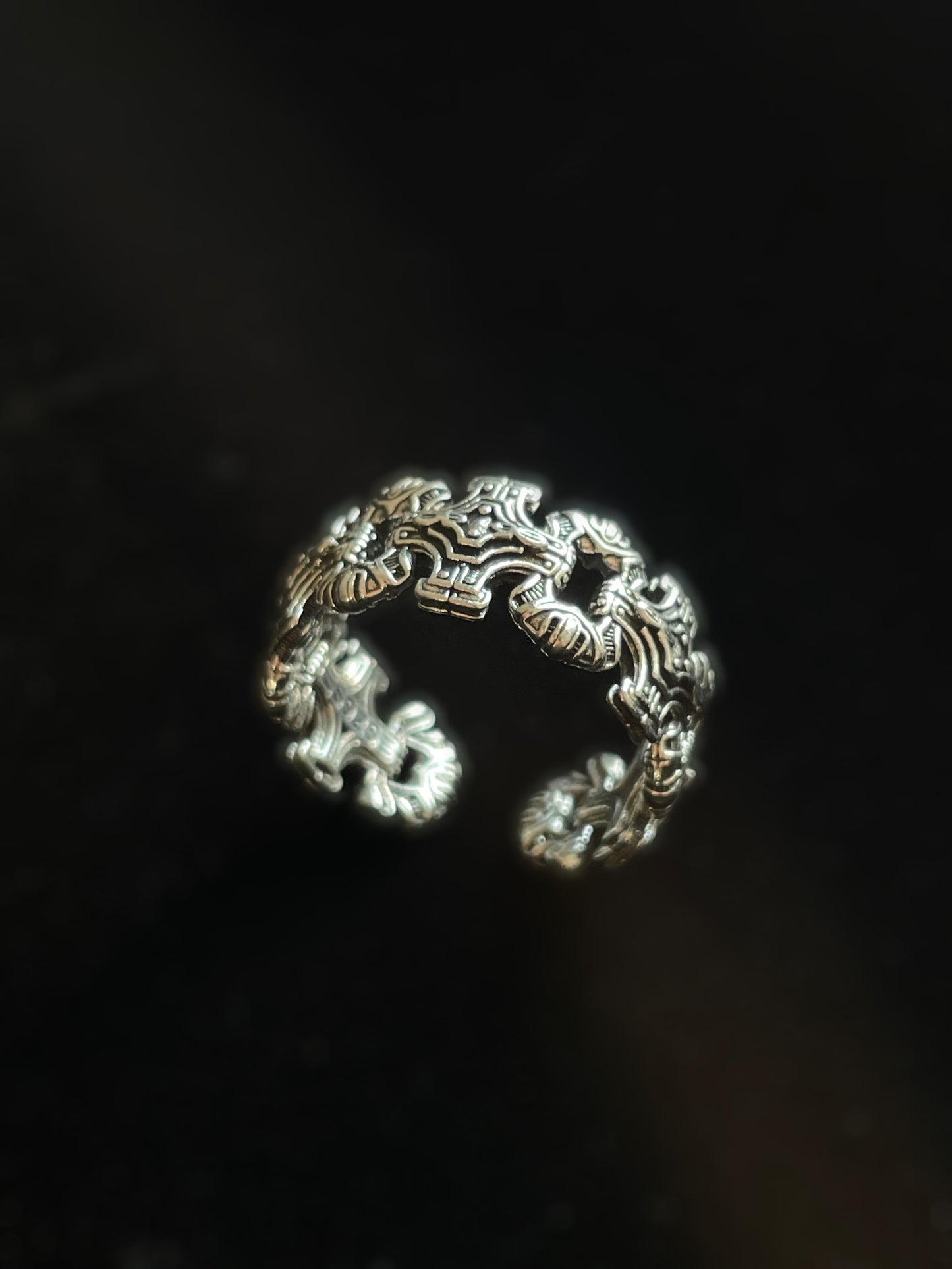 Interweaving Silver Cross Ring