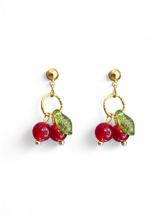 Mini Cherry Earrings