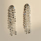 Large Dangle Silver-Plated  Earrings  with Linked Strands