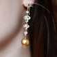 Golden Pearl-Inspired Earrings