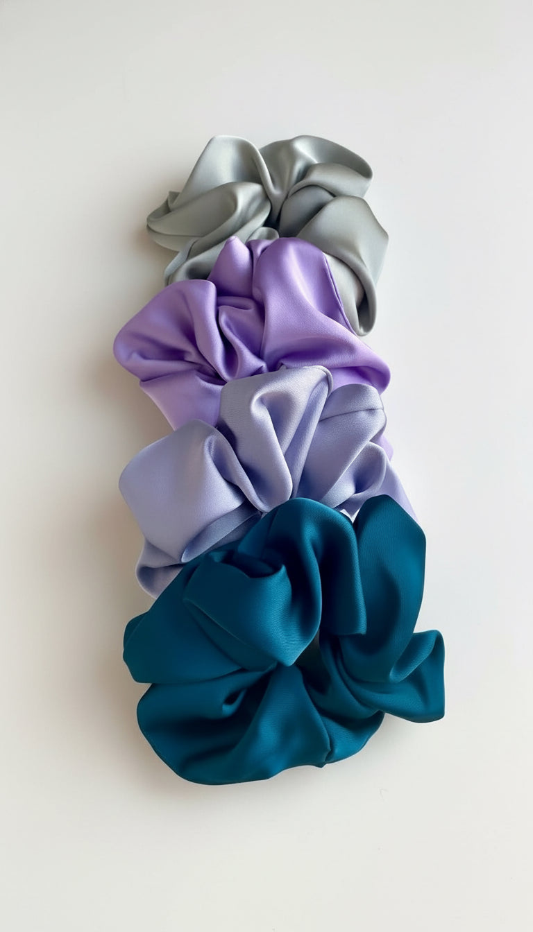 Colourful Large Silk Scrunchie