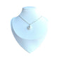 Silver Rose and Pearl Pendant Necklace