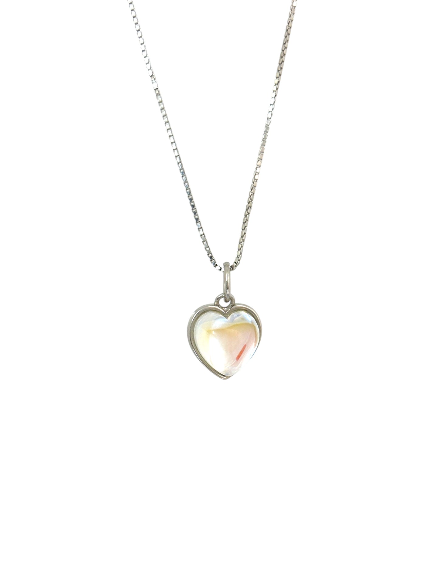 An ocean in my heart solid silver necklace