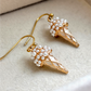 Pearly Ice Cream Gold Earrings