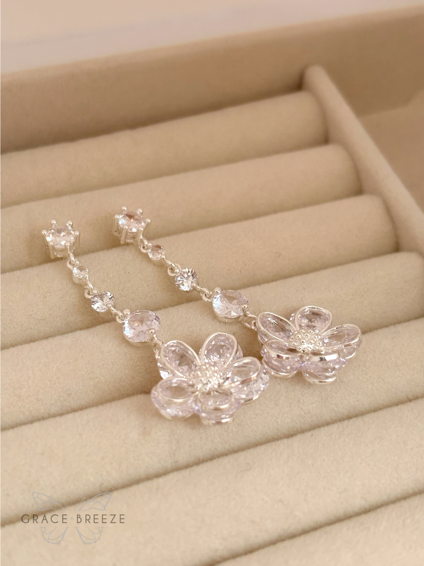 Amelia Floral Drop Earrings