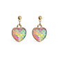 Mermaid Fish Scale Heart Earrings