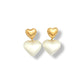 Dual tone Heart Earrings