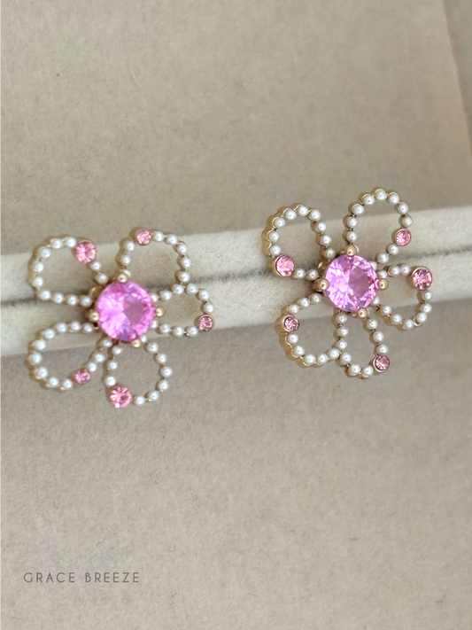 Fuchsia Blossom Earrings