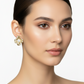 Golden Statement Open Flower Gold-plated Earrings