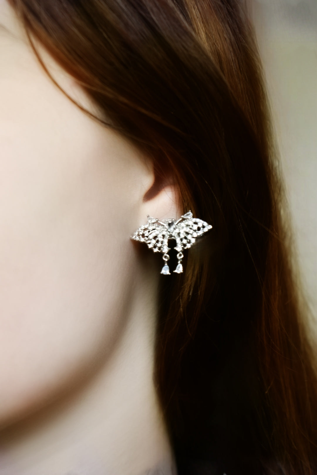 Zirconia Butterfly Earrings