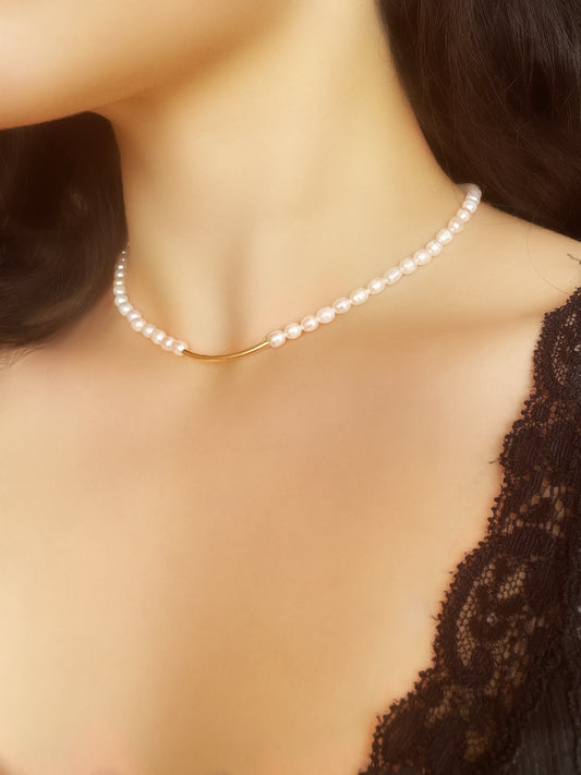 Cultured Pearl Chocker Necklace