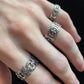 Thick Cross Silver Band Rings