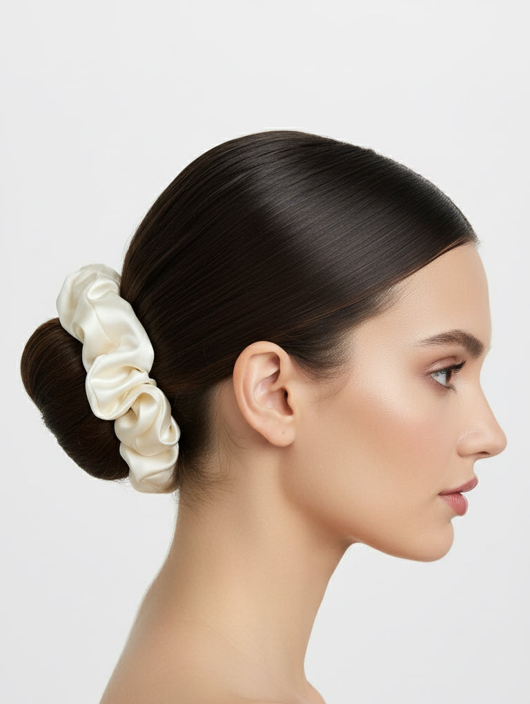 Large 100% Silk Scrunchie