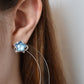 Blue Star Orbit Earrings