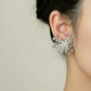 Coral Inspired Silver-plated Zirconia Statement Earrings