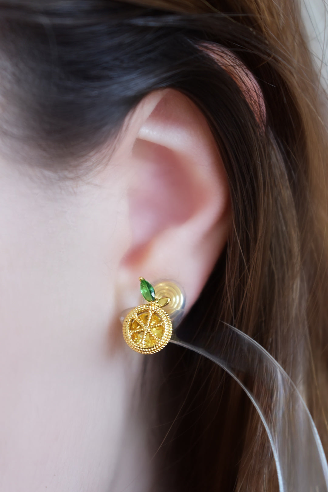 Zirconia Lemon Ear Clips