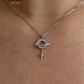 Solid Silver Orbital Pendant Necklace