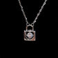 Silver Heart Lock Pendant Necklace