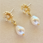 Sunflower Pearl Earrings