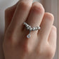Pearl Droplet Tiara Adjustable Ring