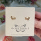 Golden Sausage Dog Earrings