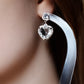 Zirconia Heart Drop Earrings