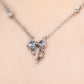 Stellar Solid  Silver Bow and Star Necklace