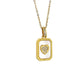 Gold Framed Heart Pendant Necklace