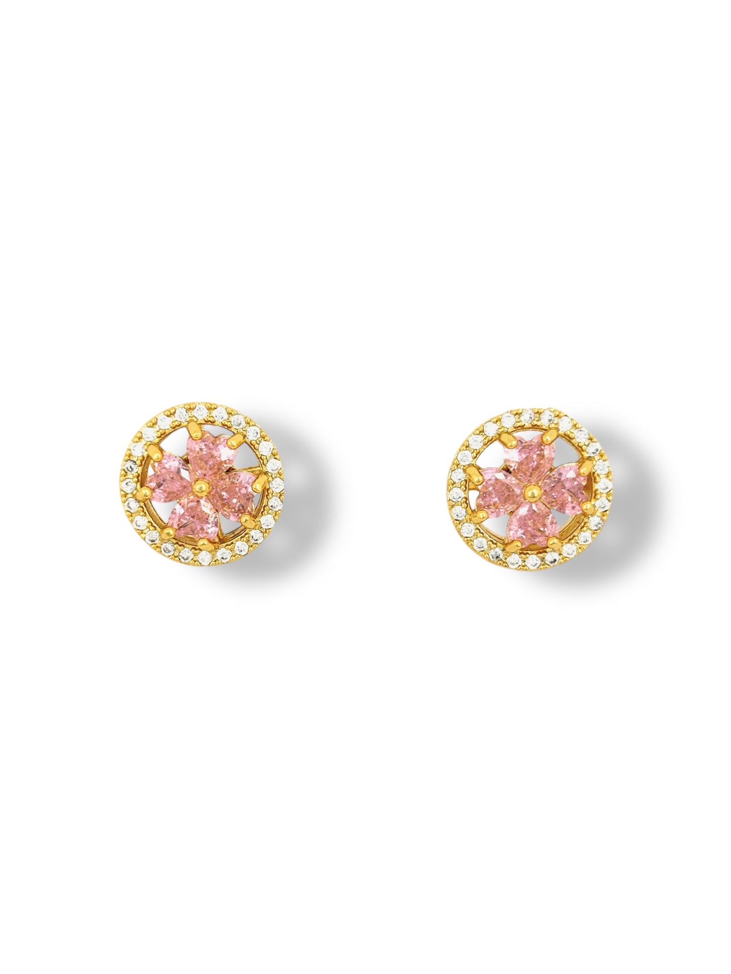 Pink Gold Rotating Earrings