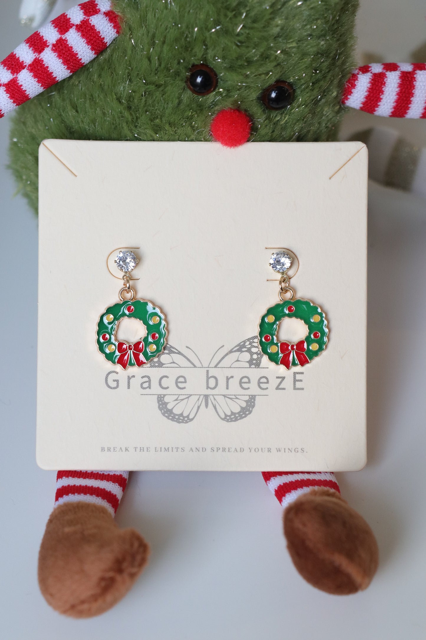 Christmas Wreath Earrings