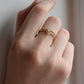 Gold Chevron-Shaped Adjustable Ring