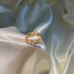 Gold Multi Gem Adjustable Ring