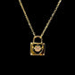 Golden Heart Lock Pendant Necklace