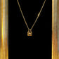 Golden Heart Lock Pendant Necklace