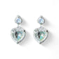 Zirconia Heart Drop Earrings