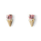 Pink Ice Cream Cone Zirconia Earrings